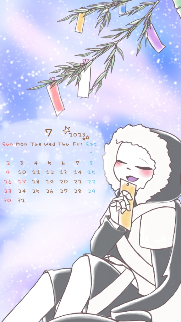 7月のカレンダー🎋✨🍧💫
