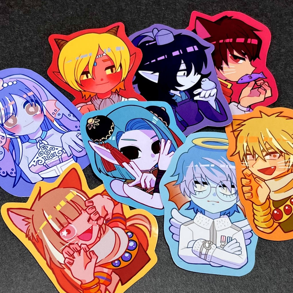 デフォルメミニステッカーセット【8枚入】