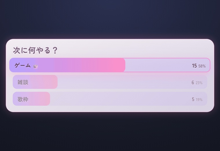 【OBS配信素材】ポチデキ|動くウィジェット4種+4テーマ(耐久カウンター/作業タイマー/告知テロップ/投票)