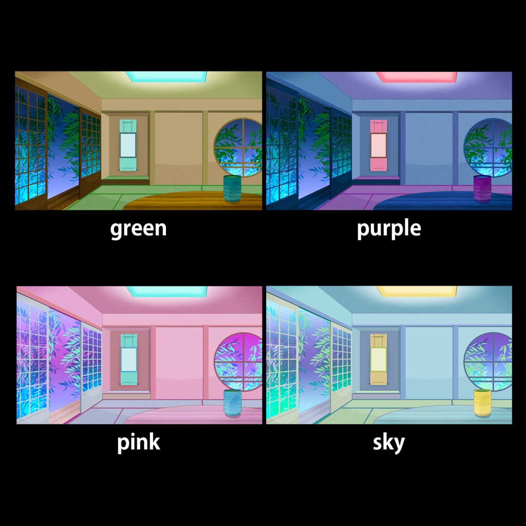 夜のモダン和室