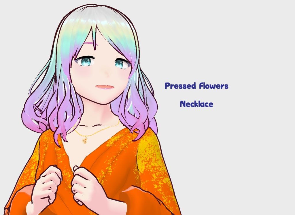 Pressed flower necklace