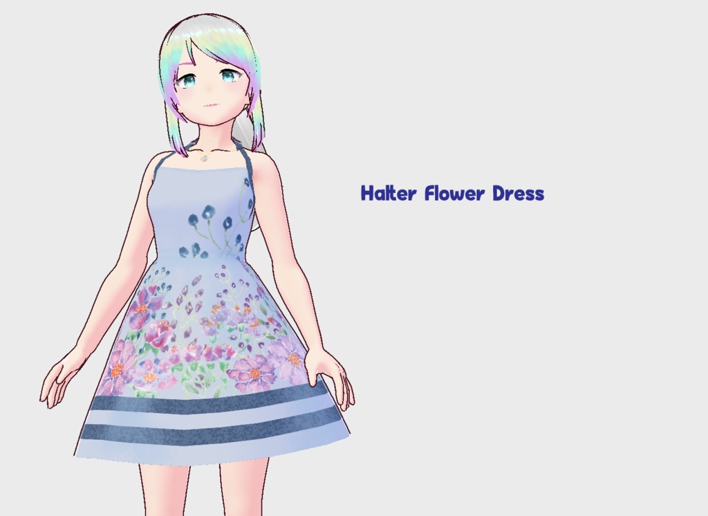 Halter Flower Dress