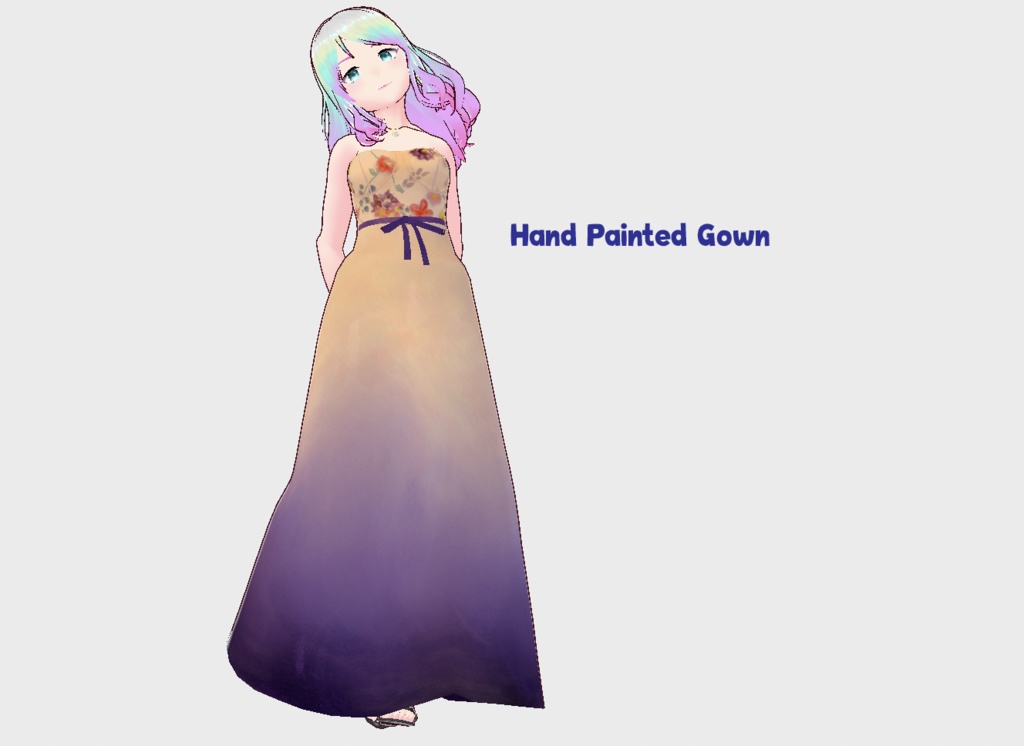 Hand Painted Gown
