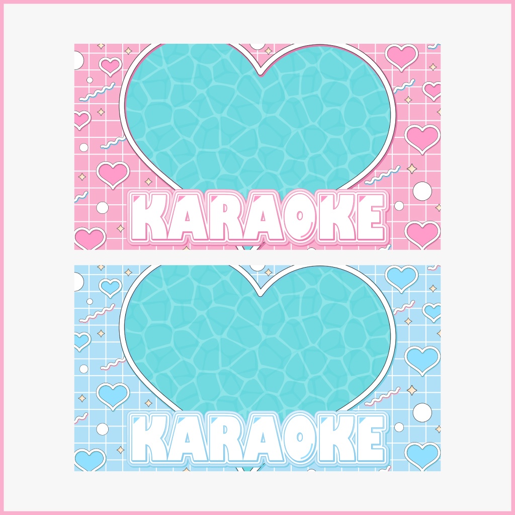 【サムネイル素材/歌枠(KARAOKE)】サマープール(全2色)