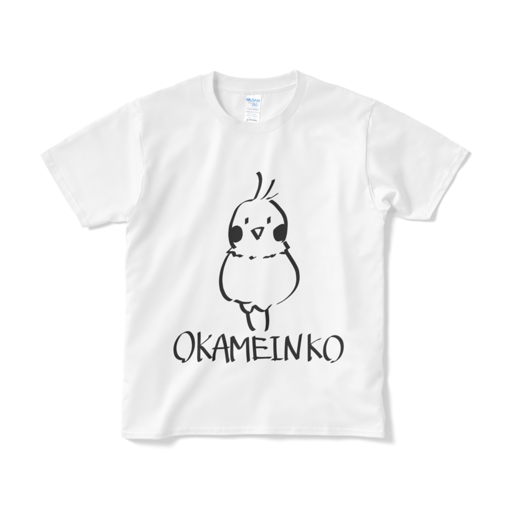 おかめいんこシャツ(白)