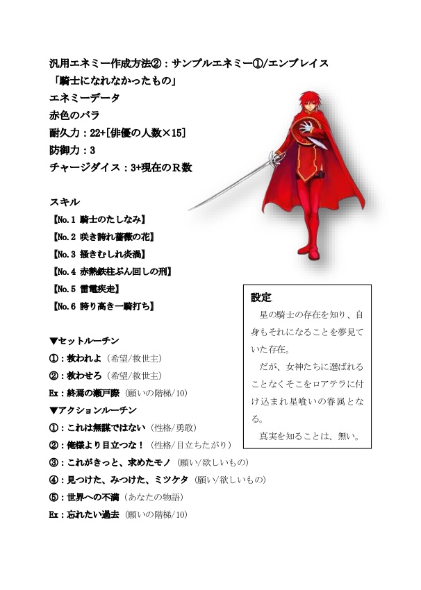 銀剣のステラナイツ非公式セッティング『後の祭りのラミフィケーション』有償版