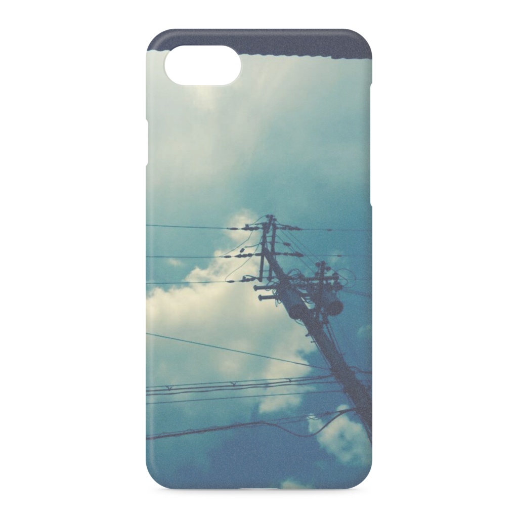 空と電柱:iPhoneケース7/8/SE(第2・3世代)