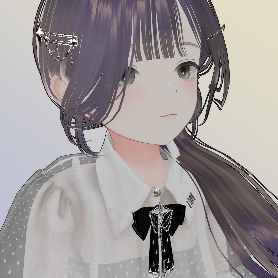 【VRChat向け】Stellar Accessories|揺れるブローチ&ヘアピン【3D・2D/lilToon】