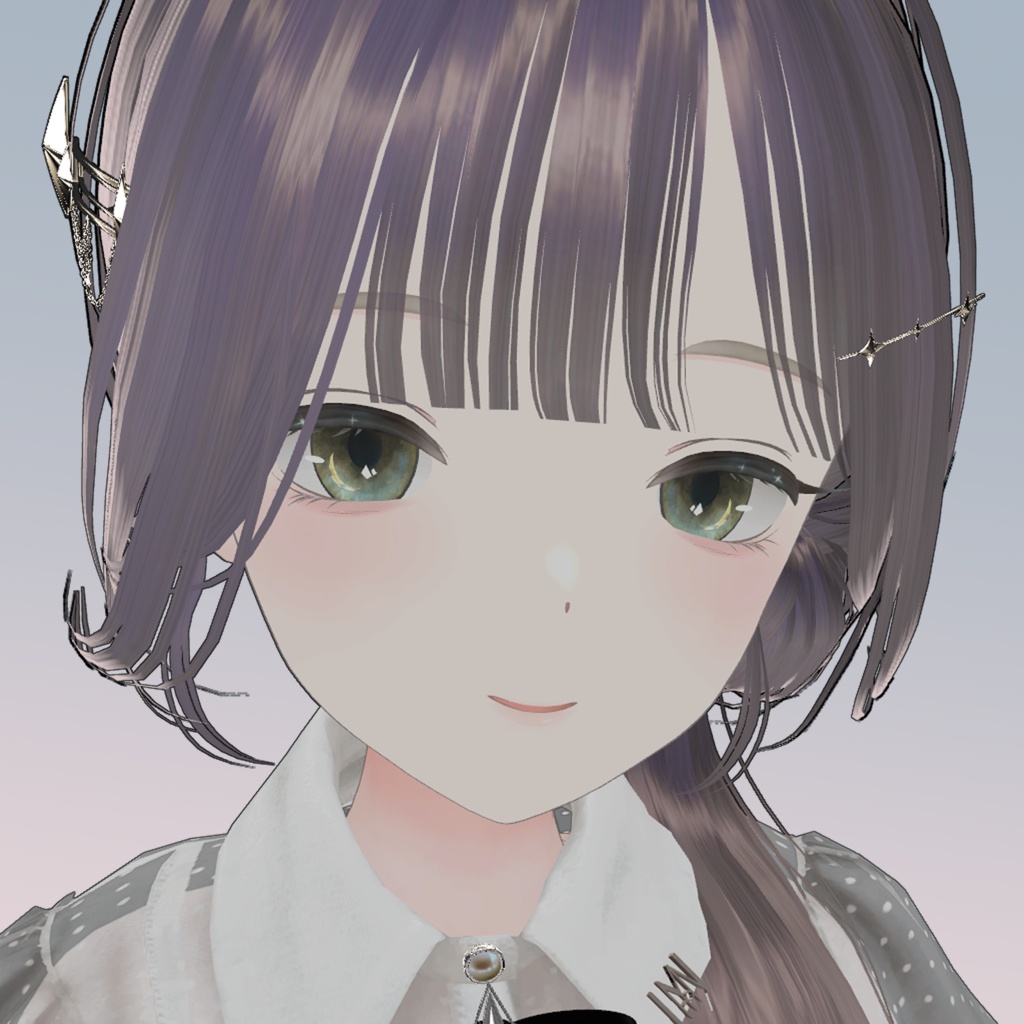 【VRChat向け】Stellar Accessories|揺れるブローチ&ヘアピン【3D・2D/lilToon】