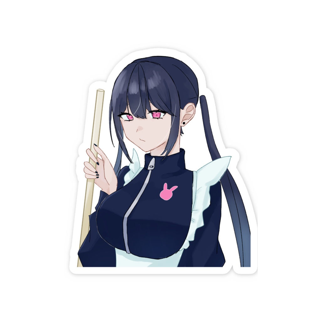 ジャージメイドちゃんスマホステッカー