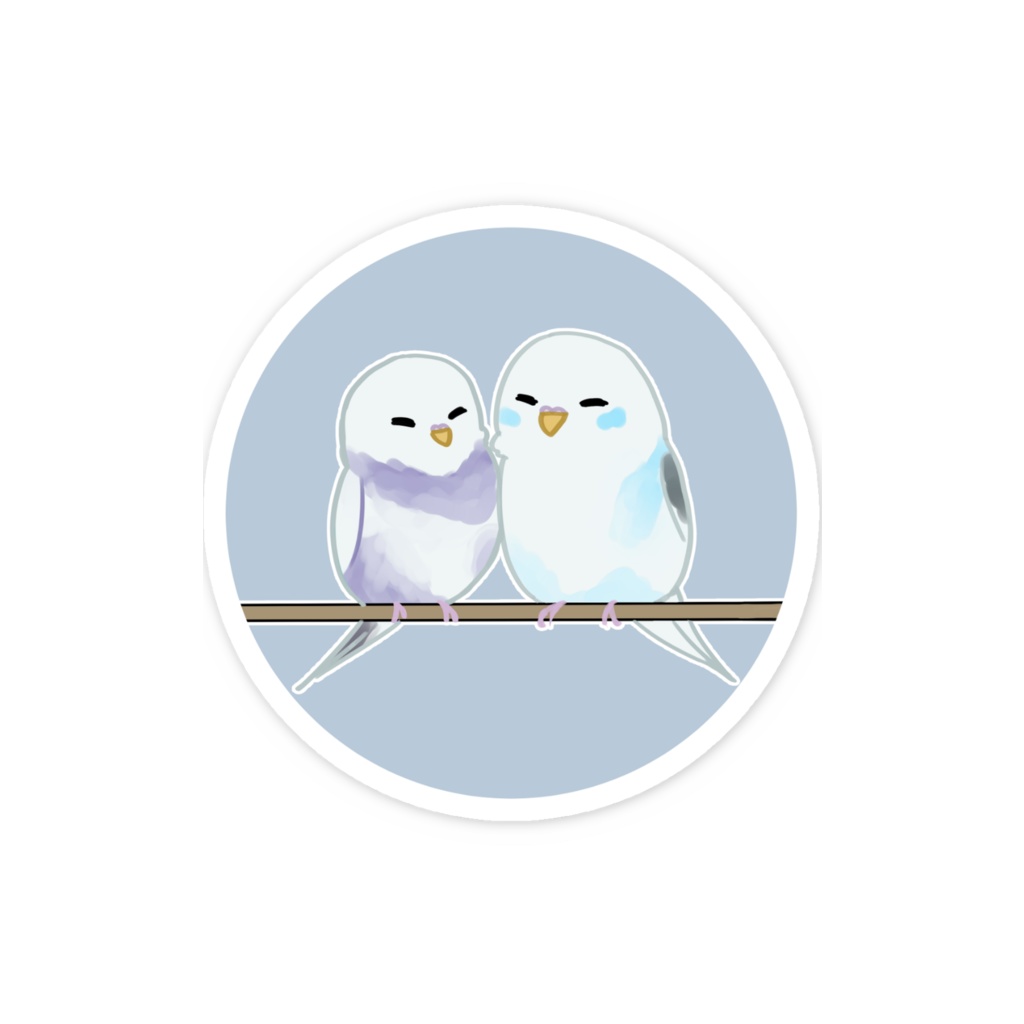 セキセイインコステッカー