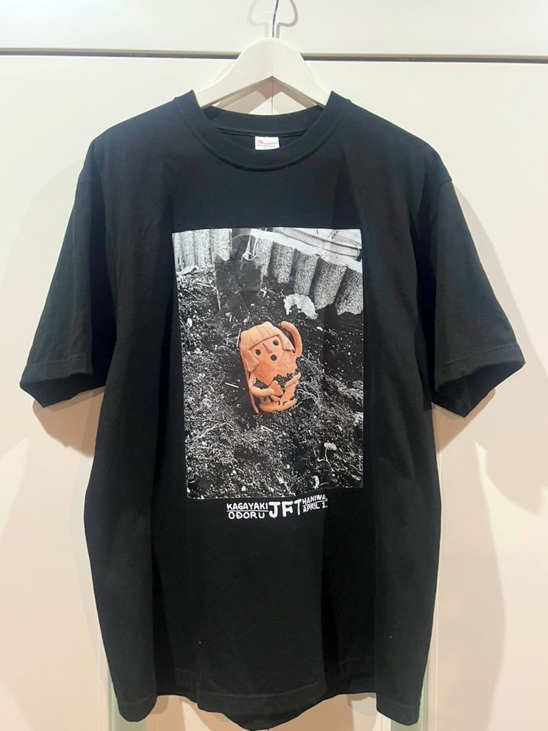 【非公式】儒烏風亭らでんモチーフ 埴輪発掘フォトTシャツ