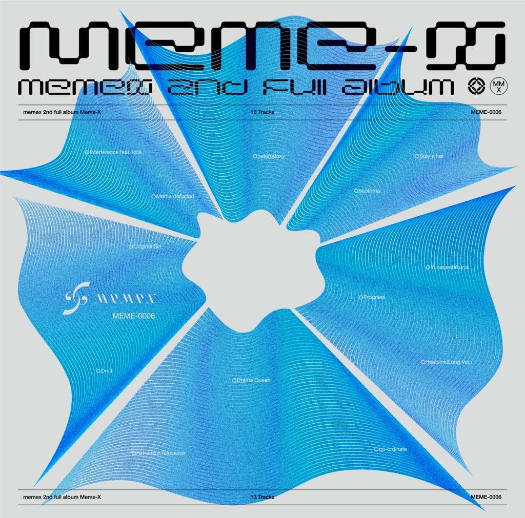 memex 2nd full album『Meme-X』（物理CD）