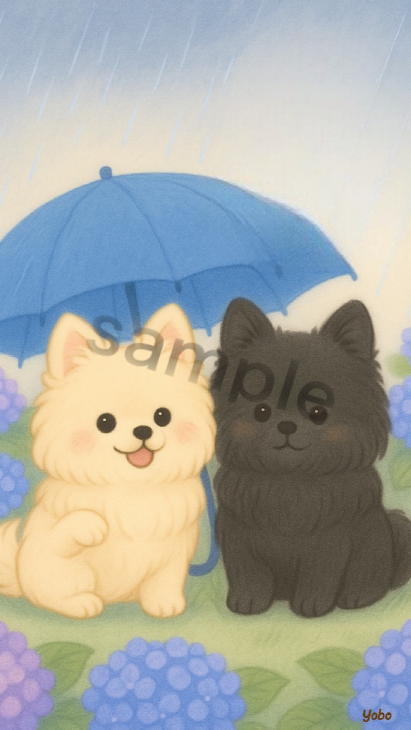 【2025年6月まで限定販売】ポメラニアン2025年6月スマホ待ち受けカレンダー(2種セット)