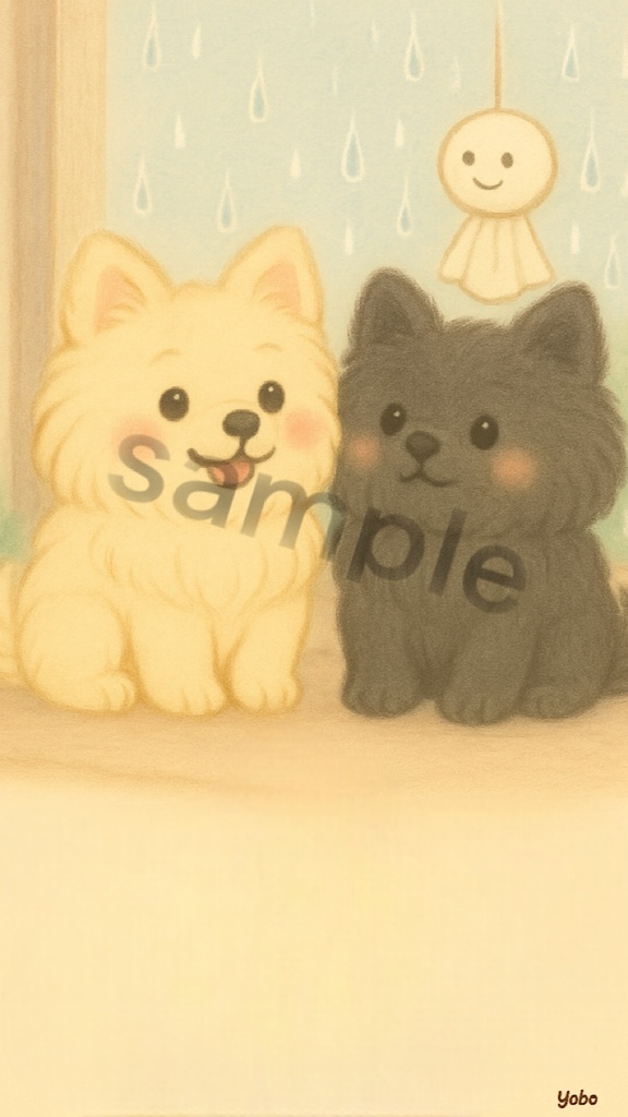 【2025年6月まで限定販売】ポメラニアン2025年6月スマホ待ち受けカレンダー(2種セット)