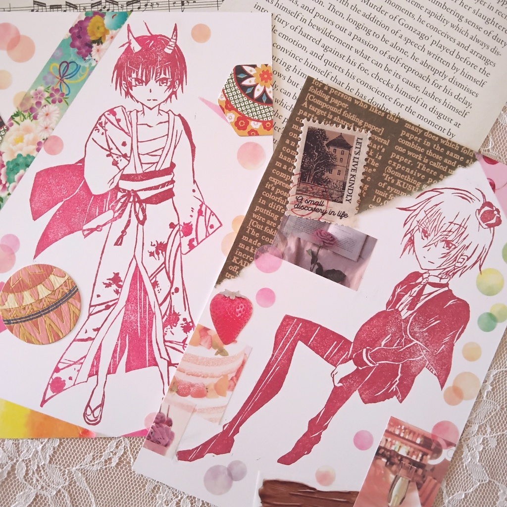 クラウンをのせた高貴な王子様の消しゴムはんこ ケープ付き正装 男の子 受注 判子 スタンプ イラスト マンガ