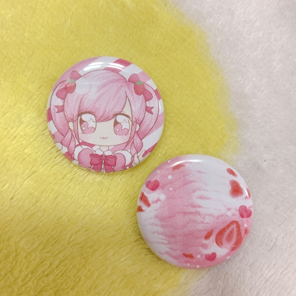 【卒制】創作缶バッジ Dreamy IceCream