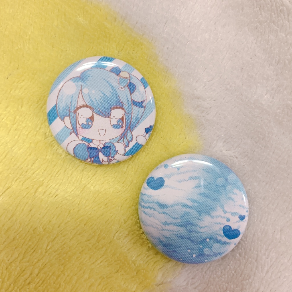 【卒制】創作缶バッジ Dreamy IceCream