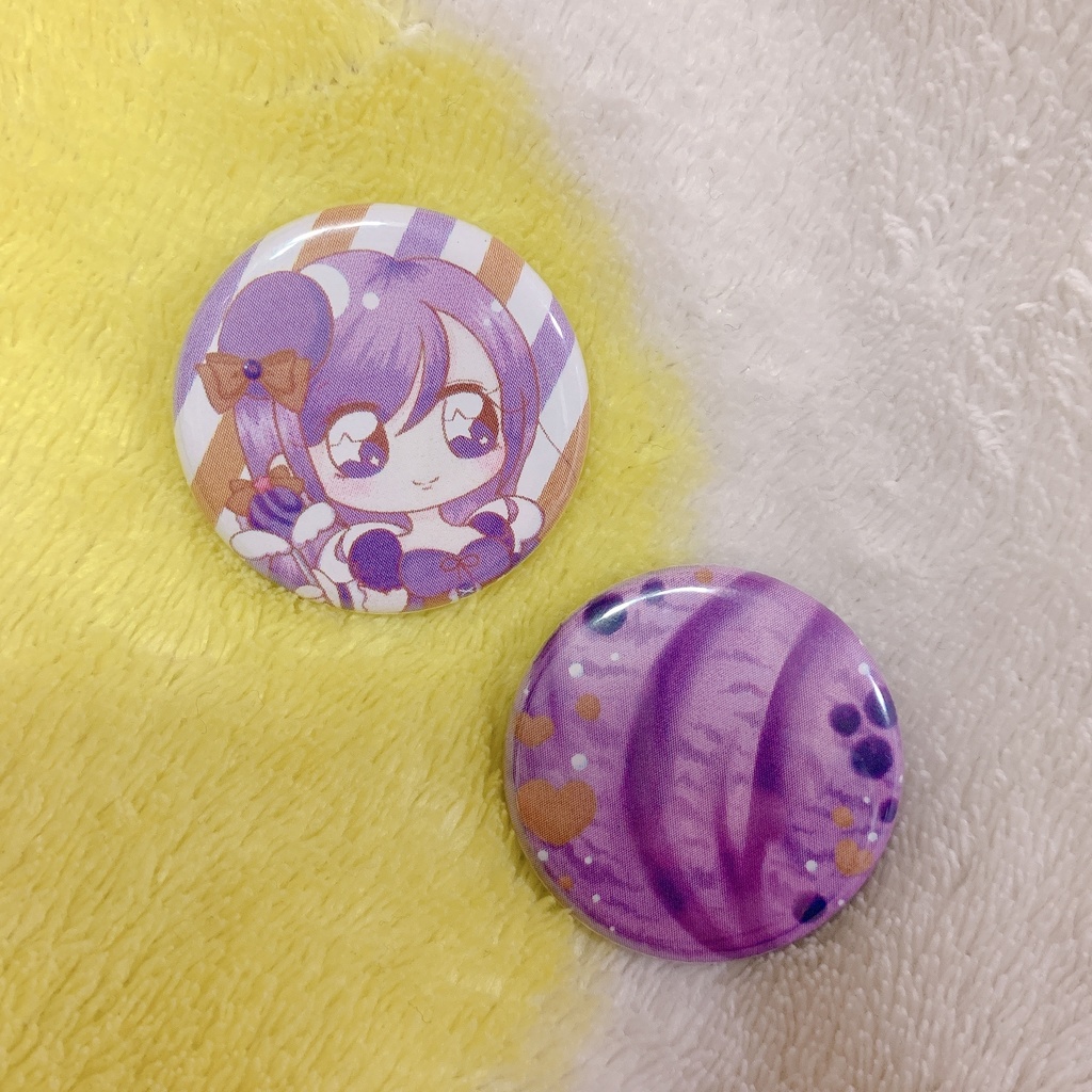 【卒制】創作缶バッジ Dreamy IceCream