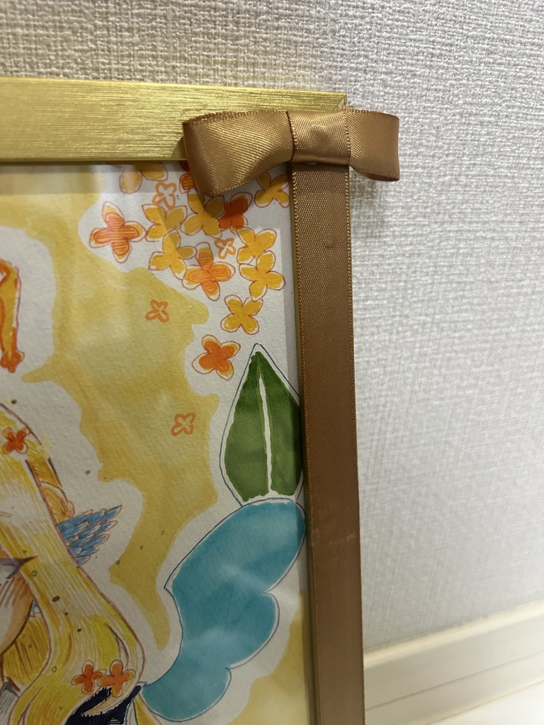 A4アナログ原画 「秋の香り」【額あり】