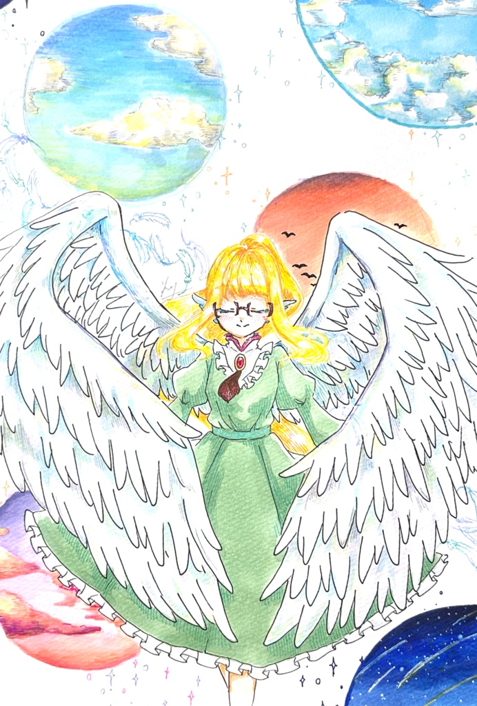 B5額装原画 「Sky」