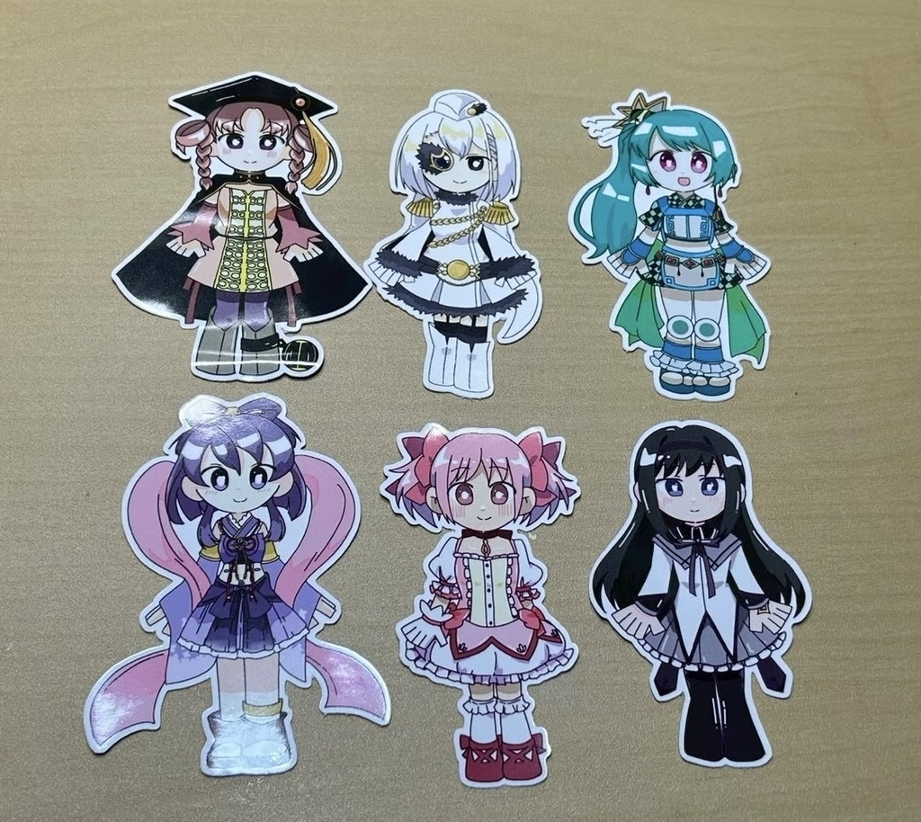 【まどマギ、マギレコ】プチキャラダイカットステッカー