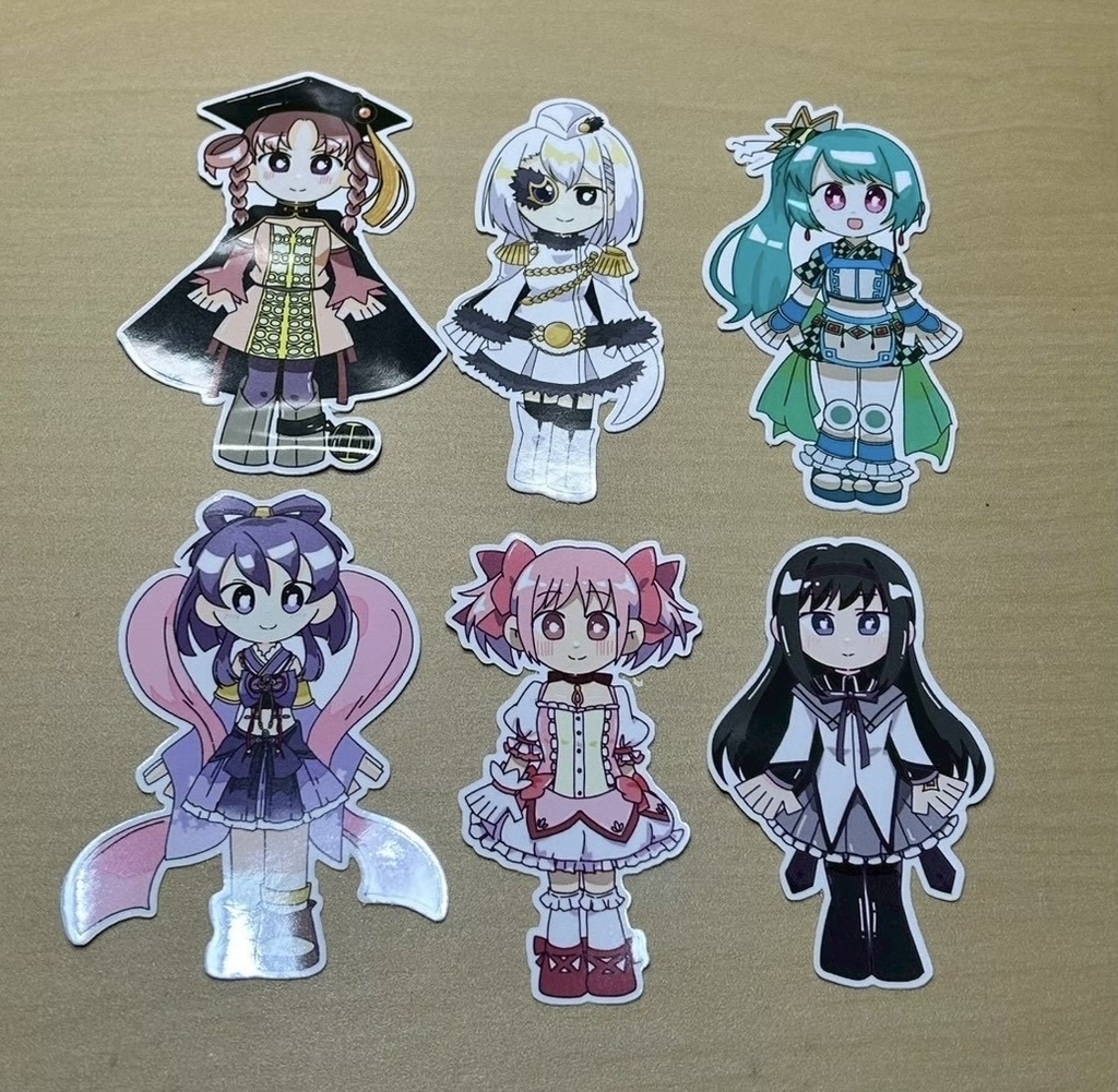 【まどマギ、マギレコ】プチキャラダイカットステッカー