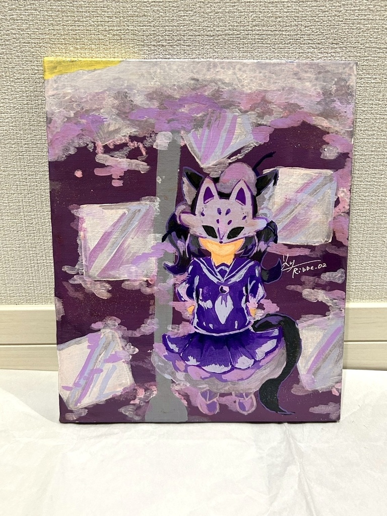 【一次創作】キャンバス原画　🍇クリームソーダ