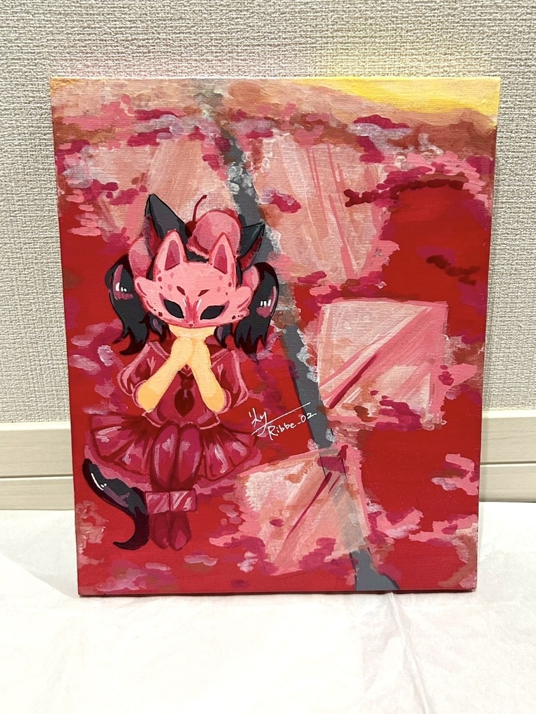 【一次創作】キャンバス原画　🍒クリームソーダ