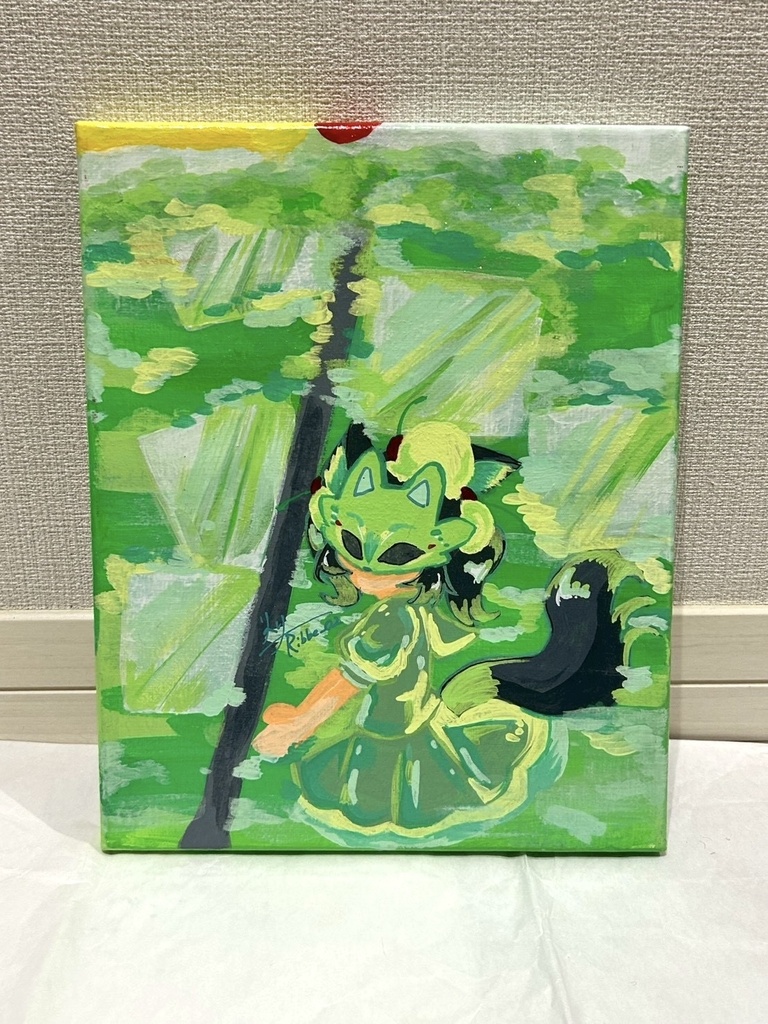 【一次創作】キャンバス原画　🍈クリームソーダ