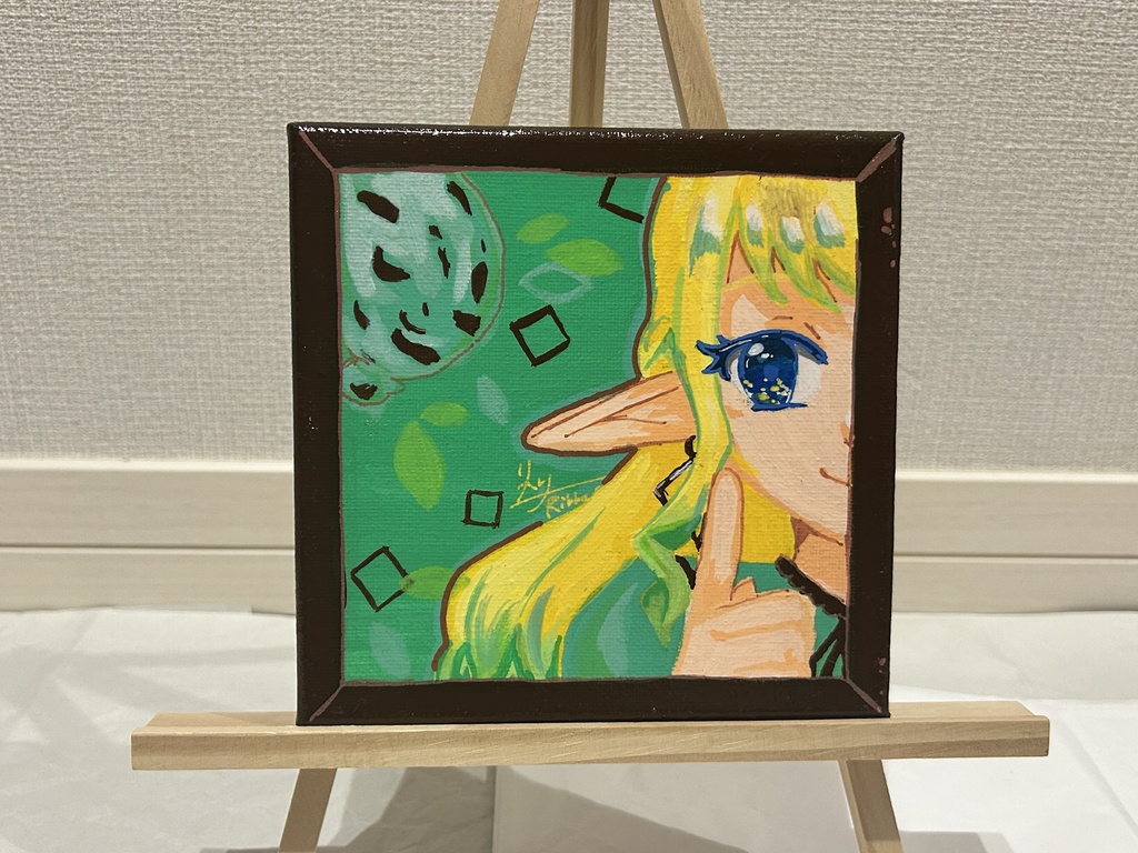 【一次創作】キャンバス原画　チョコミント🌱アイス