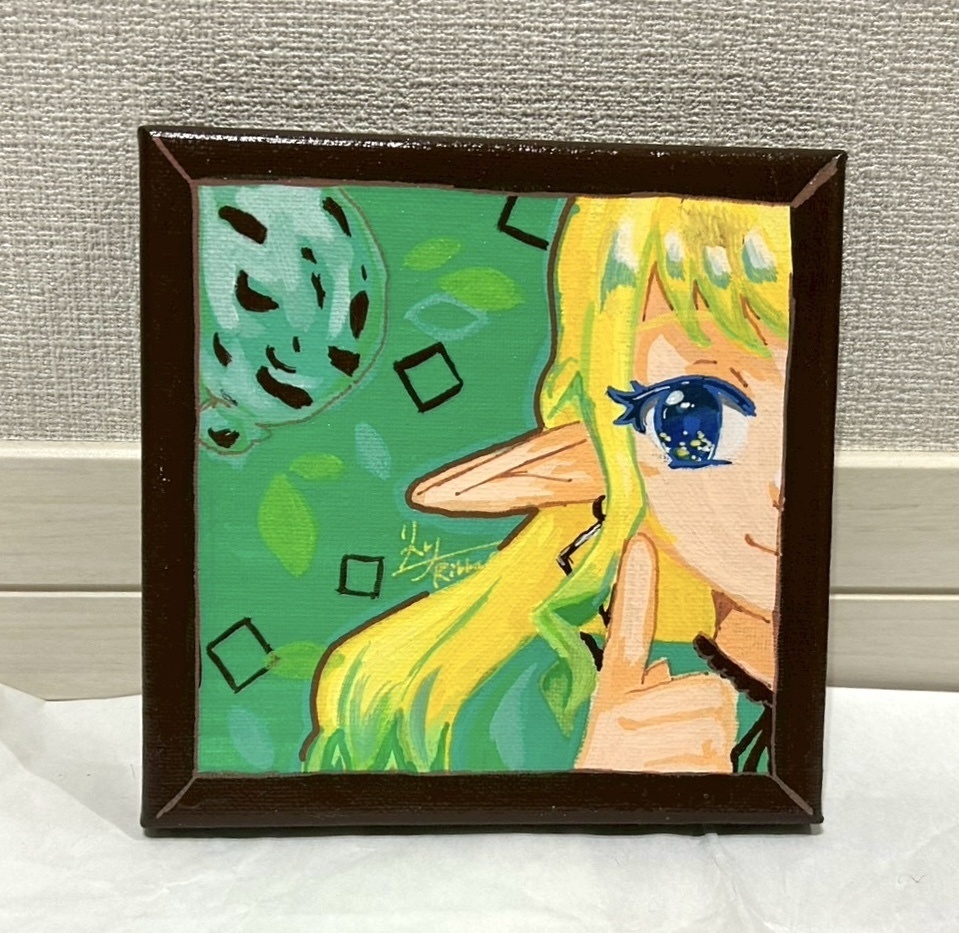 【一次創作】キャンバス原画　チョコミント🌱アイス