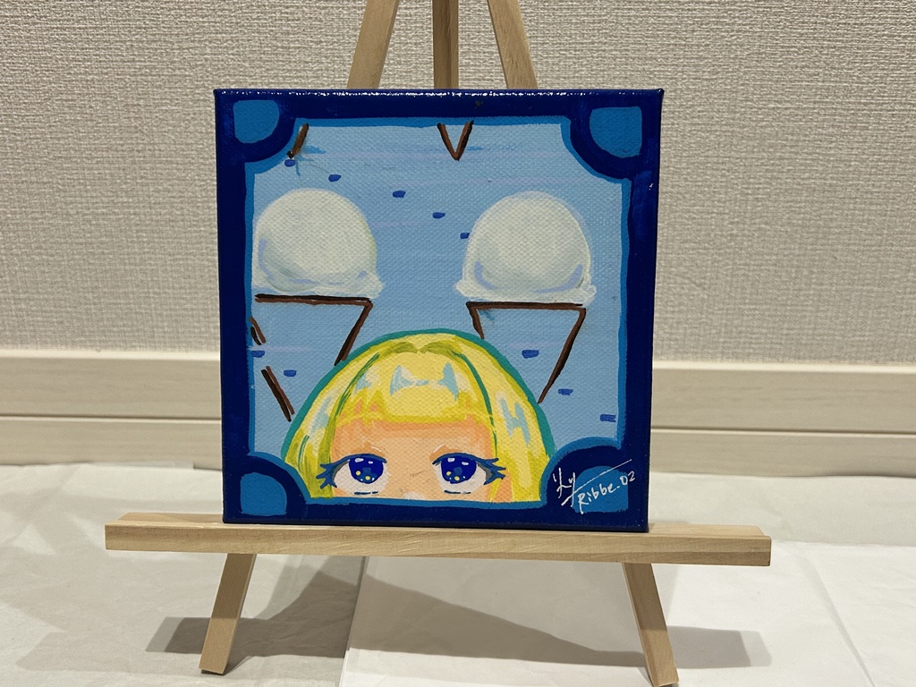 【一次創作】キャンバス原画　バニラアイス🍨