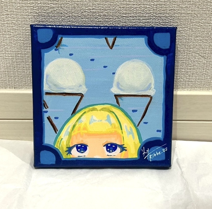 【一次創作】キャンバス原画　バニラアイス🍨