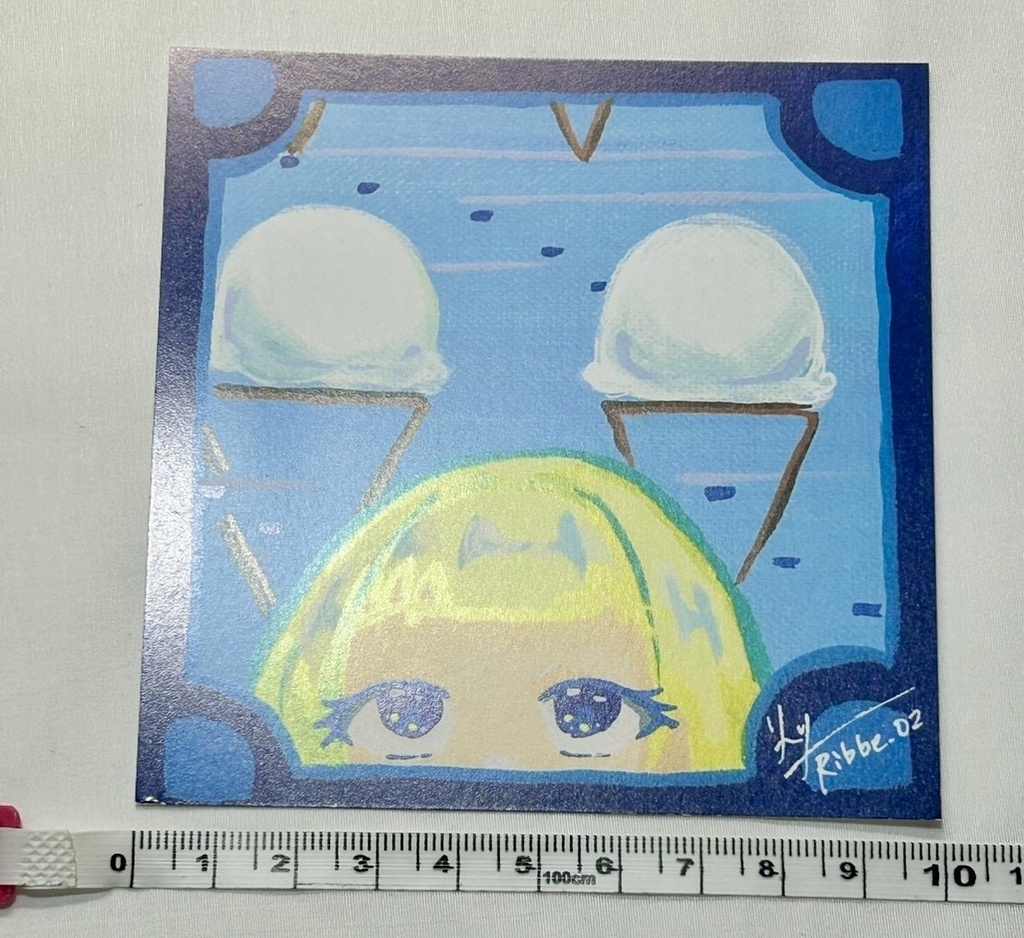 【1次創作】未来試験 アイスクリーム正方形ポストカード