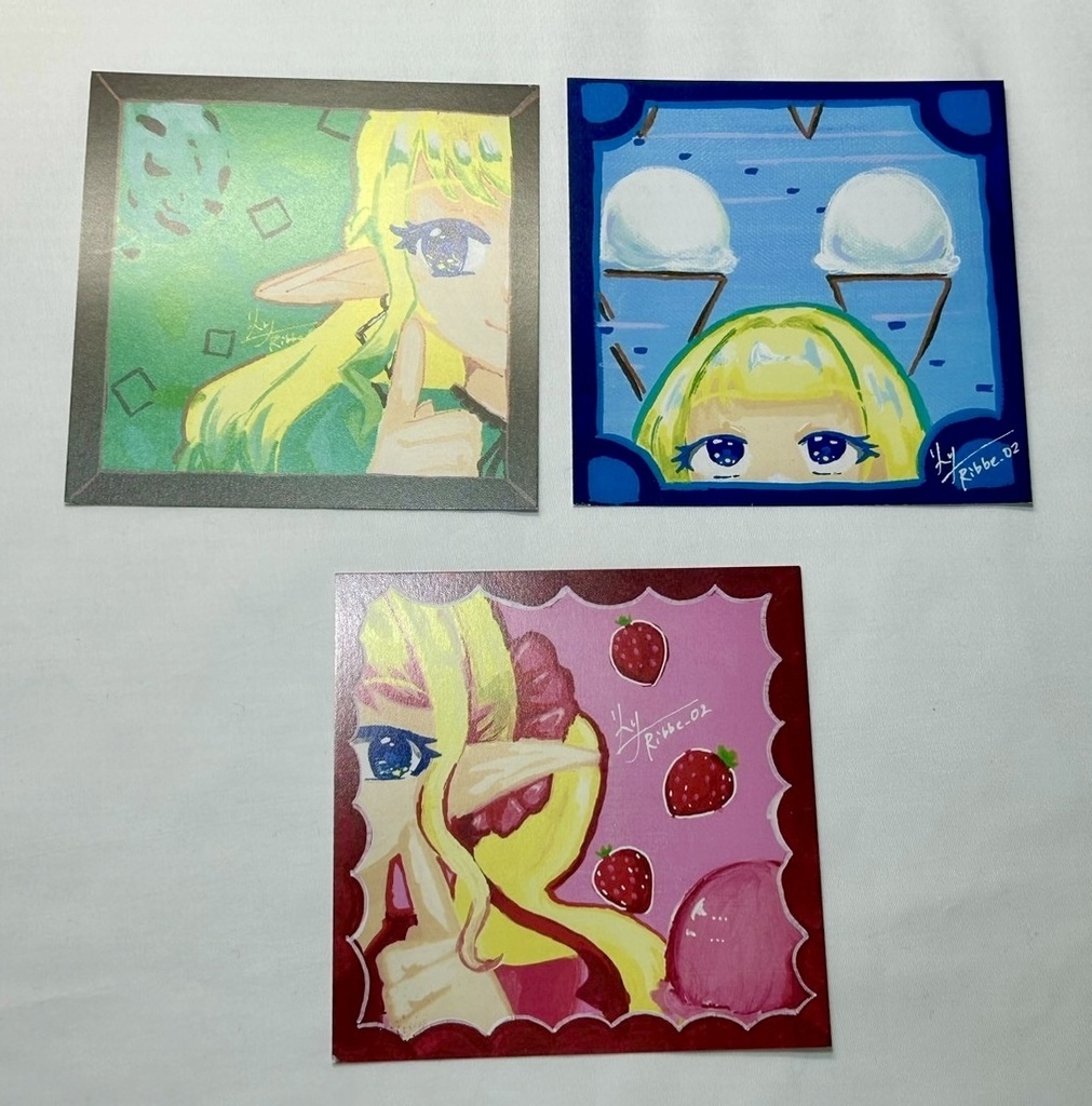 【1次創作】未来試験 アイスクリーム正方形ポストカード