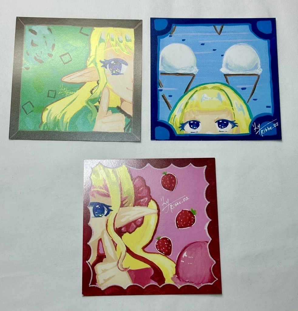 【1次創作】未来試験 アイスクリーム正方形ポストカード