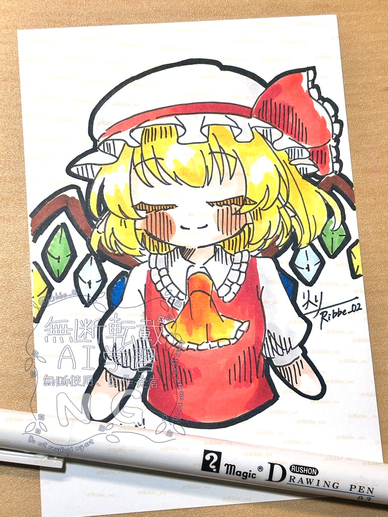 【東方project】アナログ原画 ドローイングイラスト第1弾