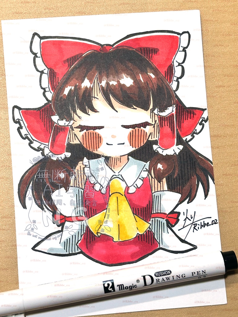 【東方project】アナログ原画 ドローイングイラスト第1弾
