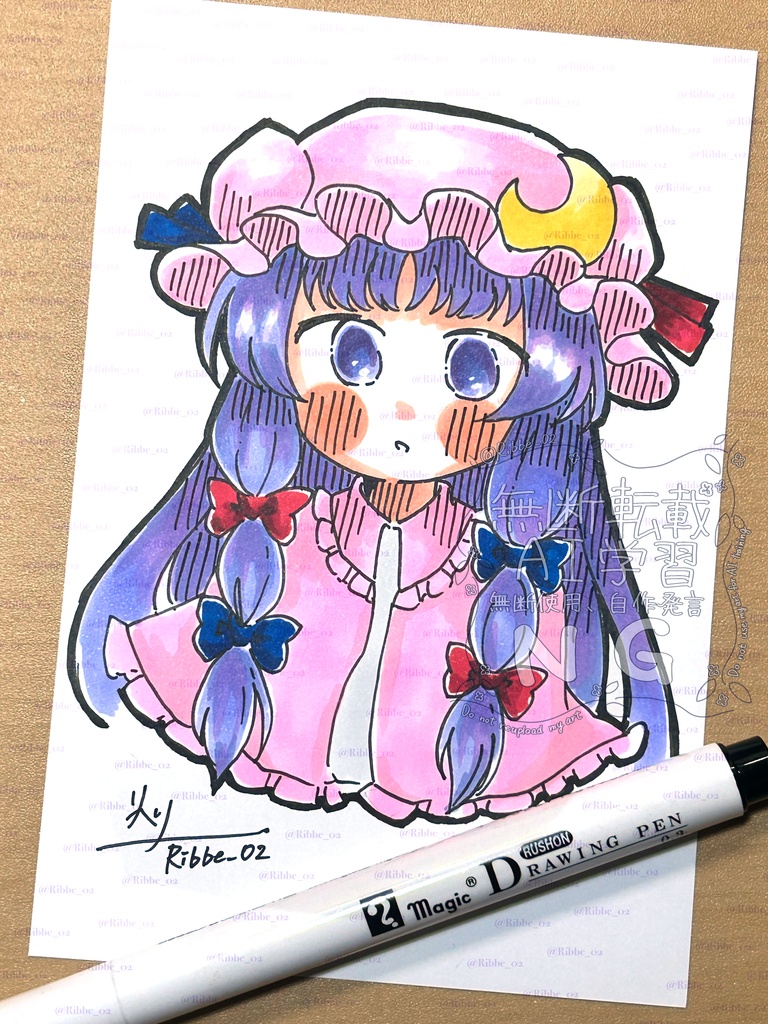 【東方project】アナログ原画 ドローイングイラスト第1弾