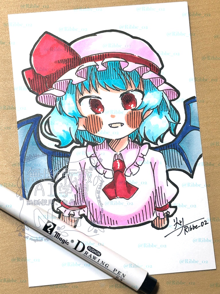 【東方project】アナログ原画 ドローイングイラスト第1弾