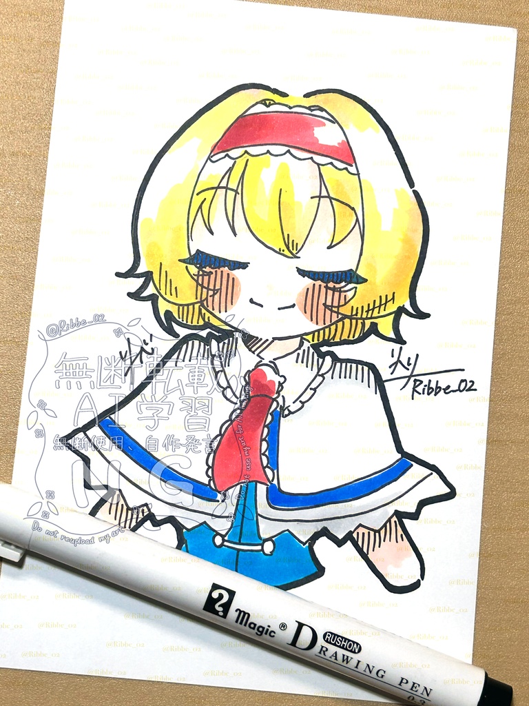 【東方project】アナログ原画 ドローイングイラスト第1弾