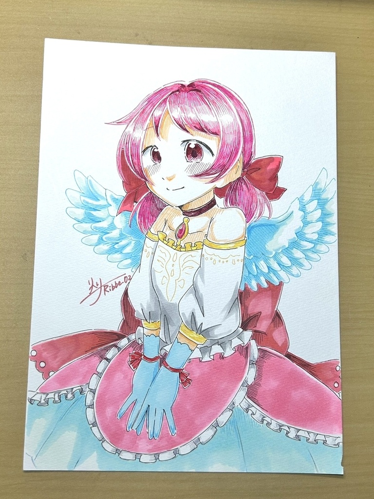 【まどマギ】B5原画　天使風衣装　まどか