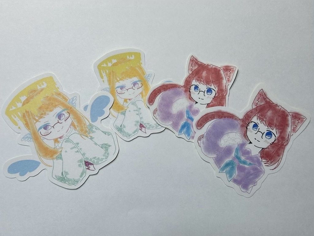 【一次創作】ふわふわステッカー