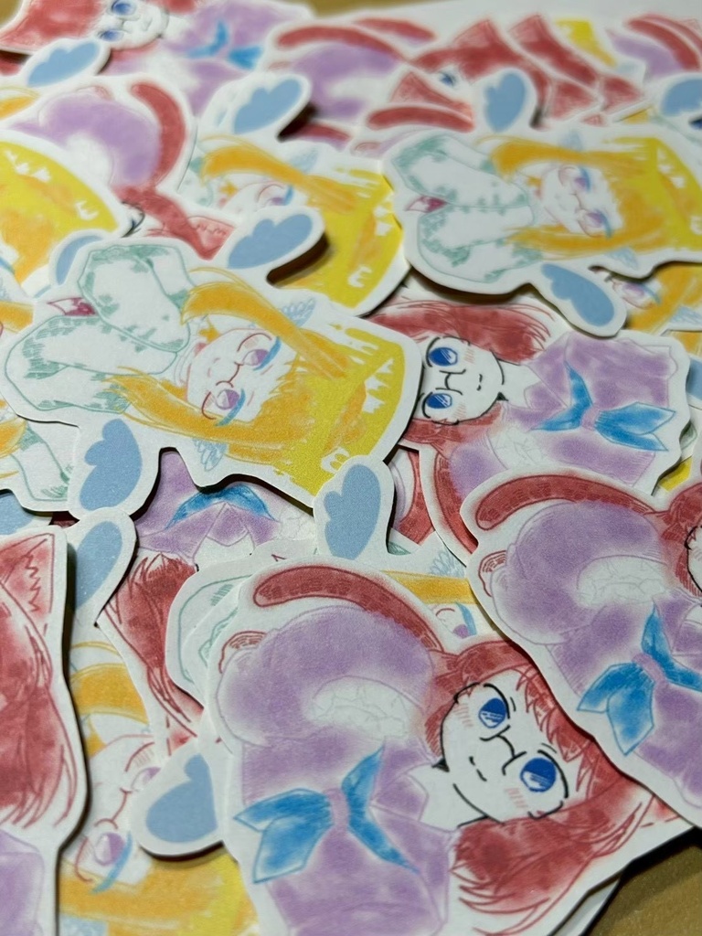 【一次創作】ふわふわステッカー