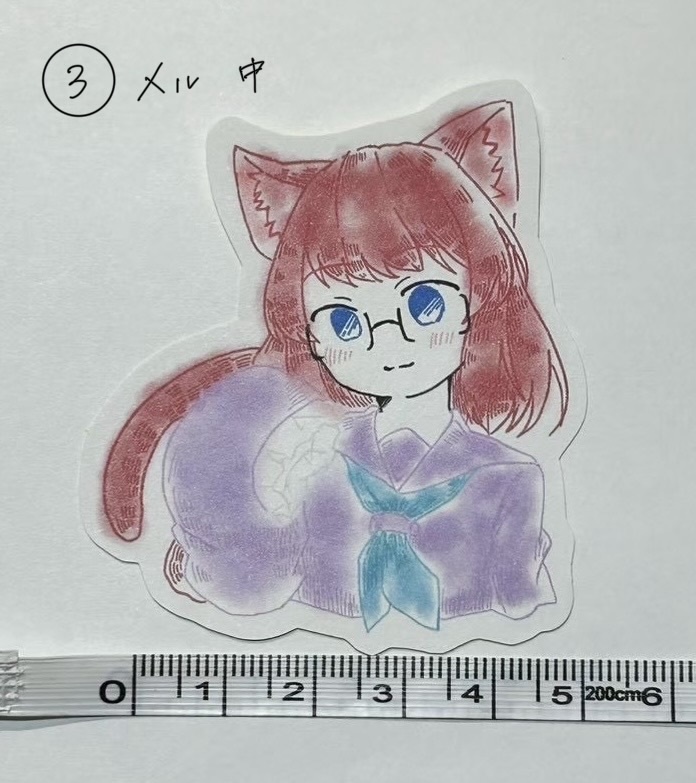【一次創作】ふわふわステッカー