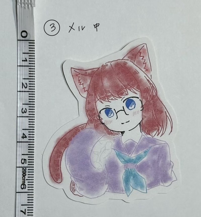 【一次創作】ふわふわステッカー