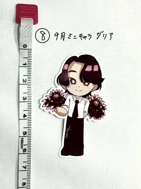 【1次創作】365日学生と花 ダイカットステッカー