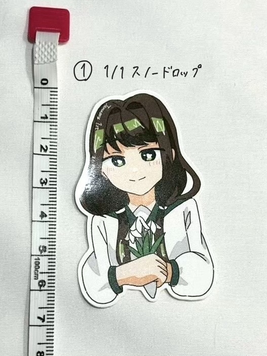【1次創作】365日学生と花 ダイカットステッカー