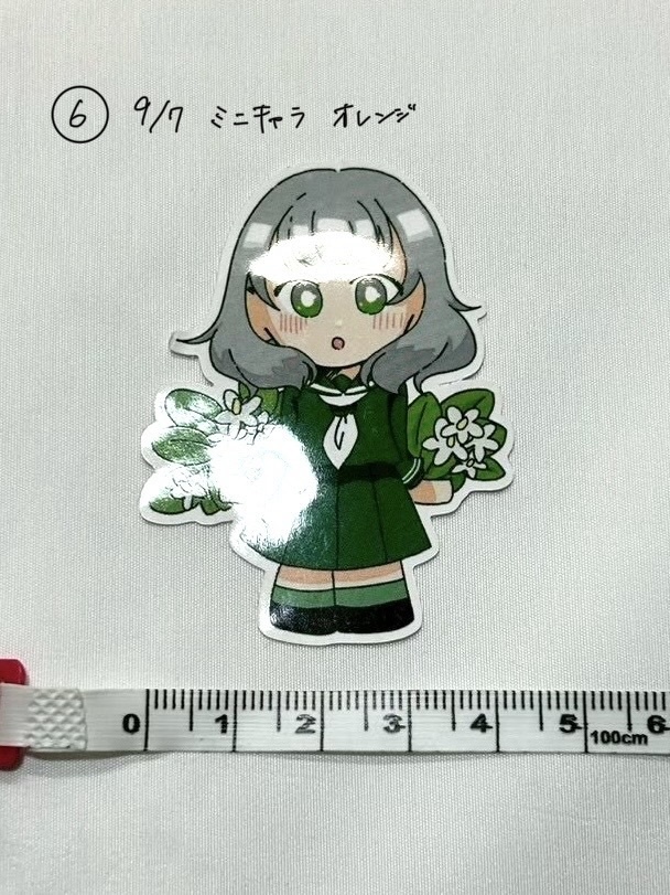 【1次創作】365日学生と花 ダイカットステッカー